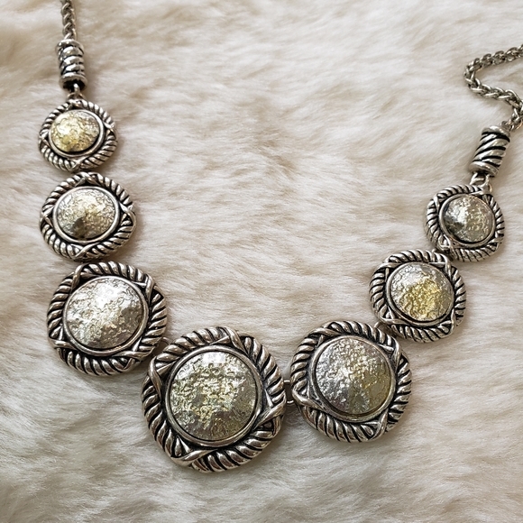 Bohemian Cowgirl Lucky 7 Concho Necklace Southwest Boho Style - Picture 4 of 7